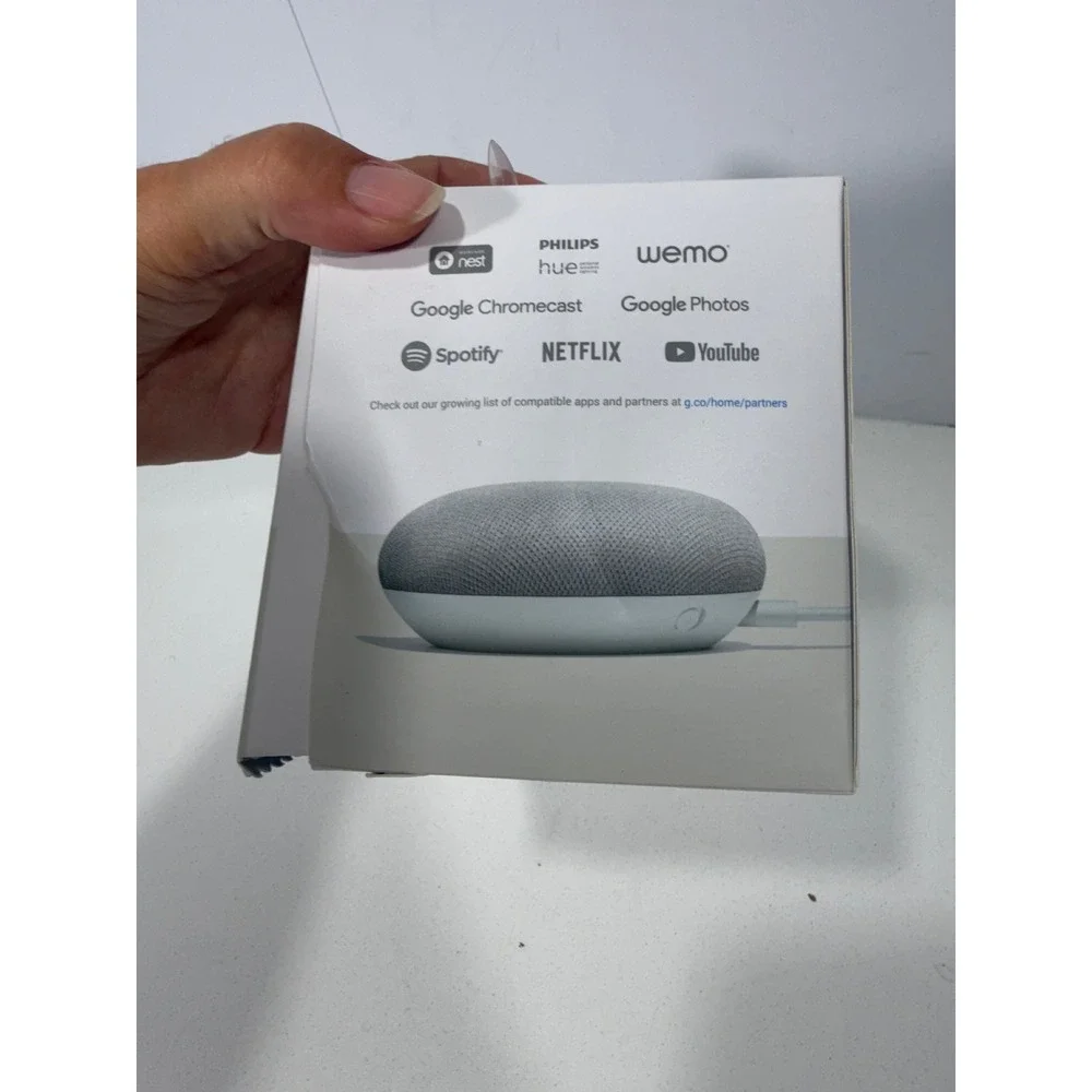 Google Home Mini 1st Gen Smart Speaker Chalk GA00210-US Model H0A with Box